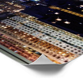 Hong Kong Victoria Harbour bij nacht Poster (Hoek)