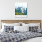 Hong Kong Victoria's Peak modern reizen Canvas Afdruk (Insitu (Slaapkamer))