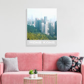 Hong Kong Victoria's Peak modern reizen Canvas Afdruk (Insitu (Woonkamer))