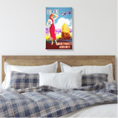 Hong Kong Vintage Travel Poster teruggezet Canvas Afdruk (Insitu (Slaapkamer))
