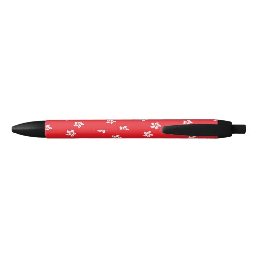 Hong Kong Vlag Balpen Zwarte Inkt Pen (Achterkant)