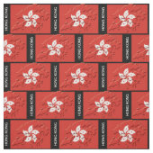 HONG KONG-vlag met  tekst Stof (Swatch)