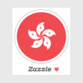 Hong Kong Vlag Ronde Sticker (Vel)
