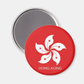 Hong Kong vlag souvenir magneet (Voorkant / Achterkant)