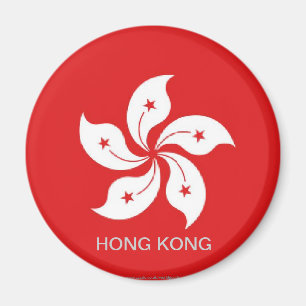 Hong Kong vlag souvenir magnet