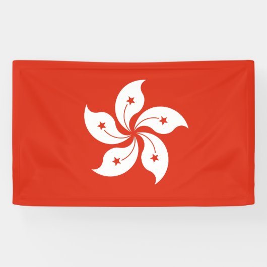 Hong Kong-vlag Spandoek (Horizontaal)