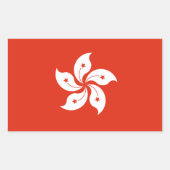 Hong Kong* Vlag Sticker (Voorkant)