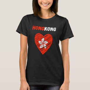 Hong Kong-vlag Vakantie Hong Kong Hart Hongkonger T-shirt