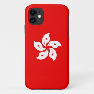 Hong Kong Vlag Witte Orchidee Symbool op rood Case-Mate iPhone Case