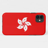 Hong Kong Vlag Witte Orchidee Symbool op rood Case-Mate iPhone Case (Achterkant (horizontaal))