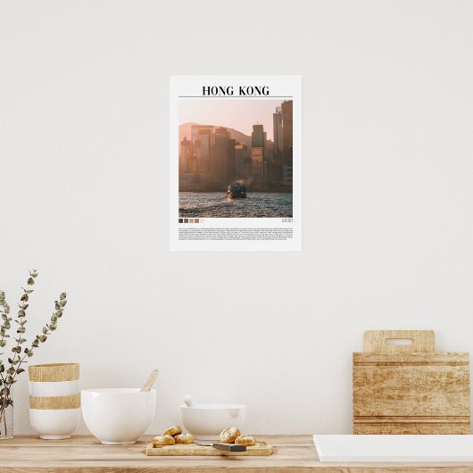Hong Kong Wall Art Poster (Keuken)