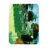 Hong Kong Water Taxis Abstract Impressionisme Magneet (Verticaal)