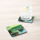 Hong Kong Water Taxis Abstract Impressionisme Onderzetter (Rechterzijde)