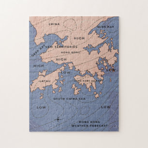 Hong Kong  weerkaart Legpuzzel