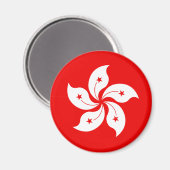 Hong Kong White Orchid Symbol Magneet (Voorkant / Achterkant)