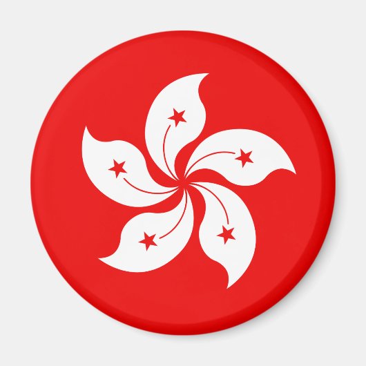 Hong Kong White Orchid Symbol Magneet (Voorkant)