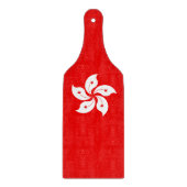 Hong Kong White Orchid Symbol on Red Snijplank (Voorkant)