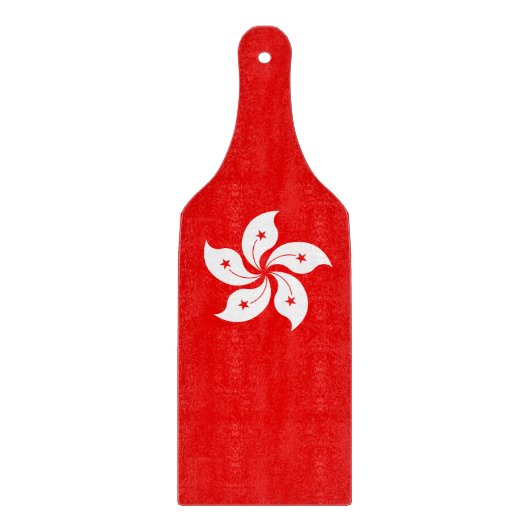 Hong Kong White Orchid Symbol on Red Snijplank (Voorkant)
