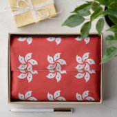 Hong Kong White Orchid Symbol on Red Tissuepapier (Geschenk)