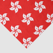 Hong Kong White Orchid Symbol on Red Tissuepapier (Detail)