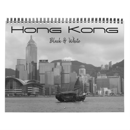 Hong Kong Zwart & Wit 2025 Kalender (Hoes)