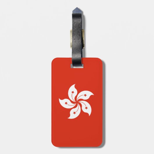 Hong Konger Flag Bagagelabel (Achterkant verticaal)