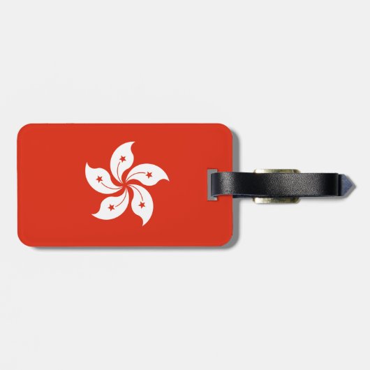 Hong Konger Flag Bagagelabel (Achterkant horizontaal)