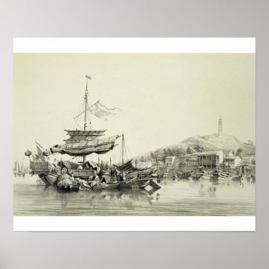 Hong Shang, bord 17 uit 'Schetsen van China', eng Poster (Voorkant)