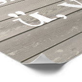 Hongaars alfabet in hout poster (Hoek)