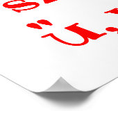 Hongaars alfabet in rood poster (Hoek)