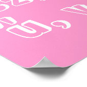 Hongaars alfabet in roze poster (Hoek)