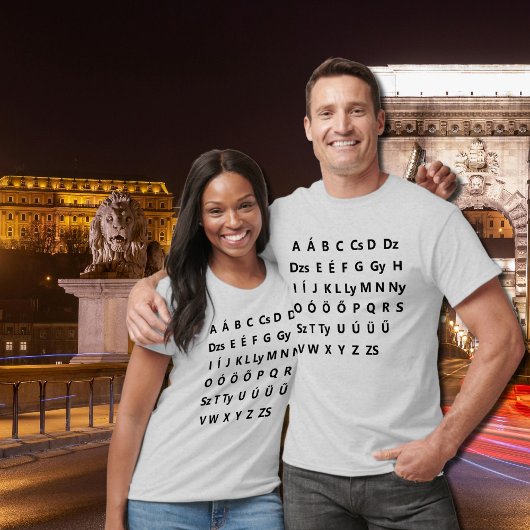 Hongaars alfabet t-shirt