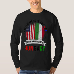 Hongaars Amerikaanse Patriottische Hart Is Uit Hon T-shirt