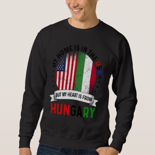 Hongaars Amerikaanse Patriottische Hart Is Uit Hon Trui (Voorkant)