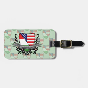 Hongaars-Amerikaanse vlag Bagagelabel