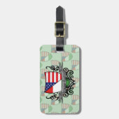 Hongaars-Amerikaanse vlag Bagagelabel (Voorkant verticaal)