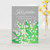 Hongaars Bedankt voor je sympathie Lelies Kaart (Gele Bloem)