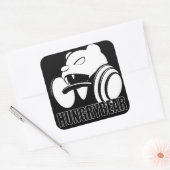 Hongaars Beer Vierkante Sticker (Envelop)