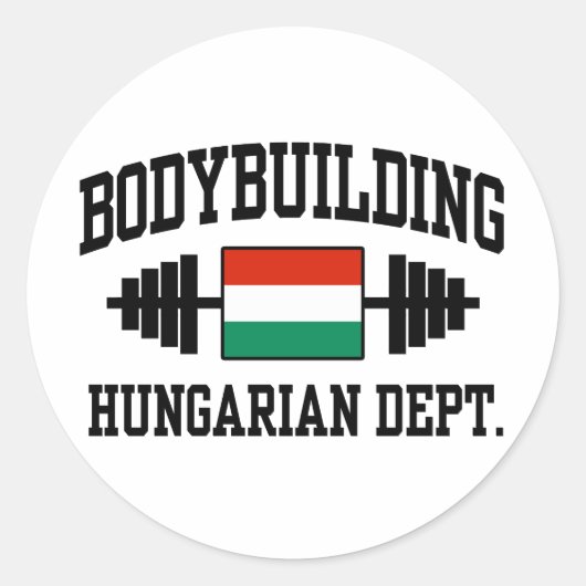Hongaars Bodybuilder Ronde Sticker (Voorkant)