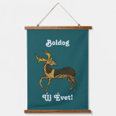 Hongaars: Boldog Karácsonyt! Boldog Új Évet. Hangend Wandkleed (Voorkant 2)