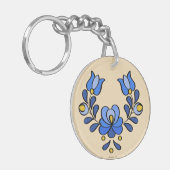 Hongaars borduurpatroon - Acryl Sleutelhanger (Voorkant Links)