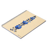 Hongaars borduurpatroon, "Matyó" - blauw Notitieboek (Linkerzijde)