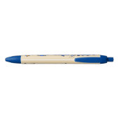 Hongaars borduurpatroon, "Matyó" Blauwe Inkt Pen (Achterkant)