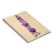 Hongaars borduurpatroon, "Matyó" - paarse Notitieboek (Rechterzijde)