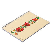 Hongaars borduurpatroon, "Matyó" - rood Notitieboek (Linkerzijde)