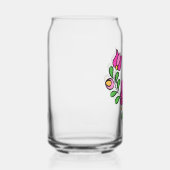 Hongaars Borduurpatroon, "Matyó" - roze Blikvorm Glas (Rechts)