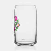 Hongaars Borduurpatroon, "Matyó" - roze Blikvorm Glas (Links)