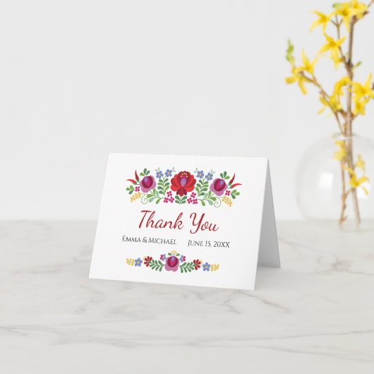 Hongaars design rode paprika's kaart (Gele Bloem)