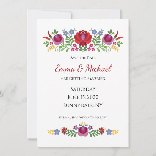 Hongaars design rode paprika's save the date (Voorkant)