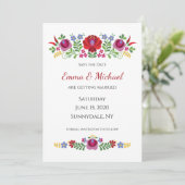 Hongaars design rode paprika's save the date (Staand voorkant)